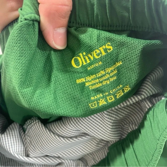 LAST ONE Olivers All Over Short 9.5" Inseam Grass Green - Picture 3 of 5